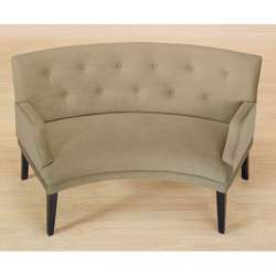 Hilton Button tufted Curved Loveseat  