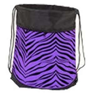  Custom Pizzazz Zebra Print Stringpacks / Sling Bags PURPLE 