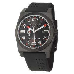 Locman Mens Sport Black Titanium and Rubber Quartz Date Watch 