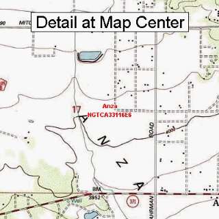 USGS Topographic Quadrangle Map   Anza, California (Folded/Waterproof)
