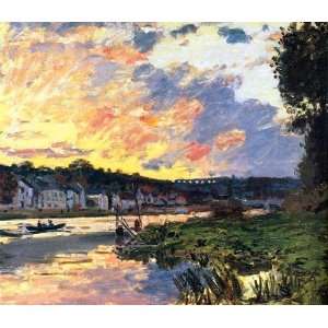  Claude Monet The Seine at Bougival in the Evening  Art 