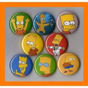  The Simpsons Bart Simpson Set of 8   1 Inch Magnets 