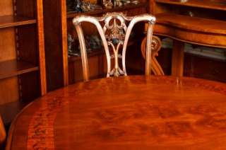 Victorian Dining Table Set Chippendale Chairs Suite Mahogany Furniture 