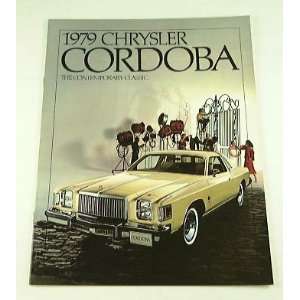  1979 79 Chrysler CORDOBA BROCHURE Landau Special T Roof 
