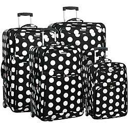 Overland Travelware Polka Dot 4 piece Luggage Set  