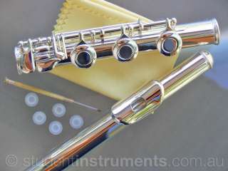 SOLID 925 Silver Headjoint Flute   Open Hole B   Case  