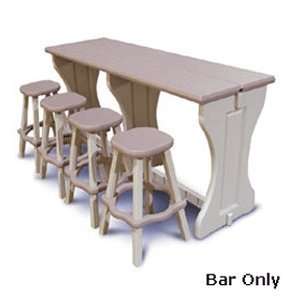    74 ft Double Wide Bar with 4 Stools  Color Gray