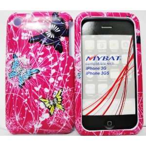   Pink Butterfly Style Snap On Protector Case Cell Phones & Accessories
