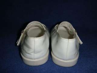 OshKosh White Patent Leather Shoes Toddler Girls Sz 4M  