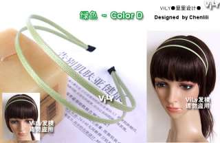 Vily Celebrity Double Layers Ribbon Hair Headband Black  