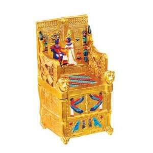  Egyptian Kings Throne Jewelry Box   Collectible Egypt 