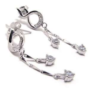   Dangling Styled Womans 925 Sterling Silver Earrings 