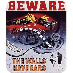   Canada WWii Beware The Walls Have Ears MOUSE PAD