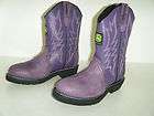 JOHN DEERE Cowboy Boots Size 2 M Girl Used