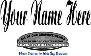 Your Name Here Custom Name Sticker Decal 4 Laptop Wall Window Auto 