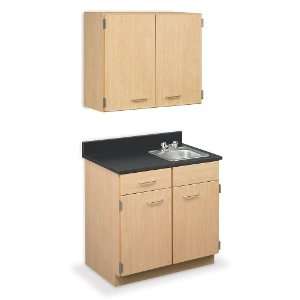  Stevens Industries Cabinet with Right Hand Sink and Wall 