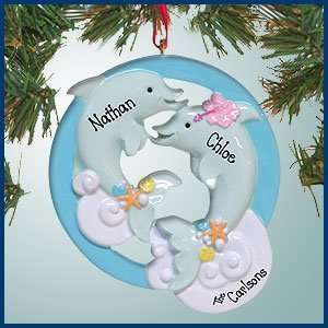  Personalized Christmas Ornaments   Dolphins in Love   Personalized 