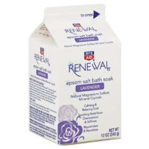  Rite Aid Renewal Epsom Salt Bath Soak, Lavender, 12 oz 