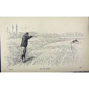  1889 Art Shooting Charles Lancaster Hunting Hare Sport 