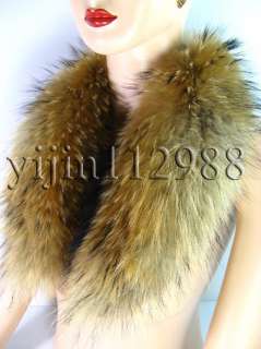 Perfect Warm Real Genuine Raccoon fur scarf collar 200  