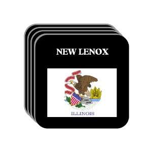  US State Flag   NEW LENOX, Illinois (IL) Set of 4 Mini 