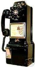 New Payphone 1940/50s 3 slot Rotary Coin Phone  