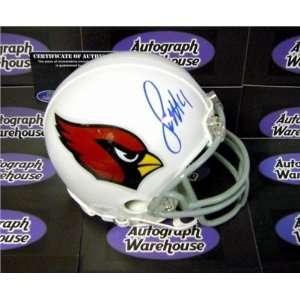Larry Fitzgerald Autographed/Hand Signed Football Mini Helmet (Arizona 