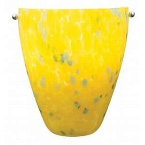  Yellow Fire Glass Wall Sconce