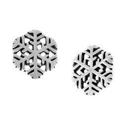 Sterling Silver Snowflake Stud Earrings  