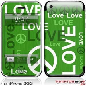  iPhone 3GS Skin and Screen Protector Kit  Love and Peace 