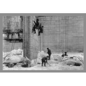  Removing Ice From the St. Marys Lock 16X24 Giclee Paper 