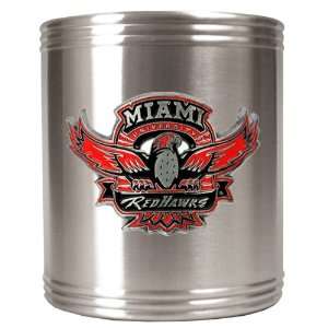  Miami (Ohio) Redhawks   NCAA Stainless Steel Can Holder 