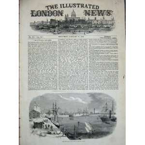  New Dock Southampton England 1852 War Ship Sailing