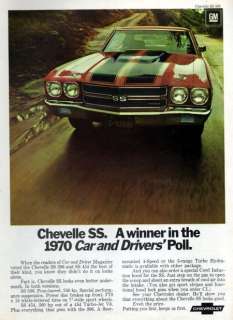 1970 Chevy Chevelle SS 396 Original Color Ad  