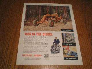 1953 GM Detroit Diesel Ad Allis Chalmers AD 4 Motor Grader  