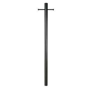    BLK 7 ft. Smooth Aluminum Direct Burial Post with Ladder Rest Black