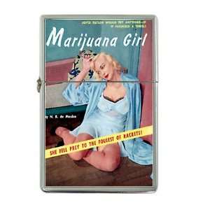  Marijuana girl v1 FLIP TOP LIGHTER
