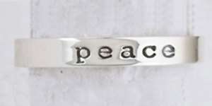 Far Fetched Sterling PEACE Ring NEW .925 Stackable  