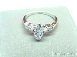 14k WHITE GOLD DIAMOND MARQUISE ENGAGEMENT RING with .85 carats  
