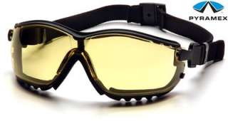 Pyramex V2G Yellow Lens Anti Fog Safety Glasses Goggles  