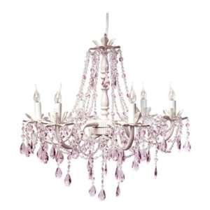    Empress Arts Gracious Pink and Clear Crystal Chandelier Baby