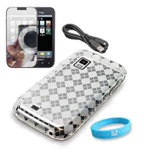   SCH  i500 + Mirror Screen Protector + Rapid USB Data Cable + Blue