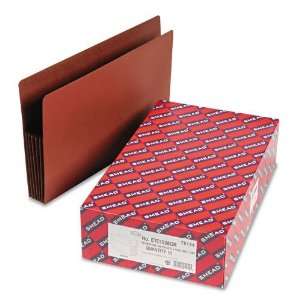   Drop Front File Pockets, Straight, Legal, Red/Redrope, 10/Box   Pack