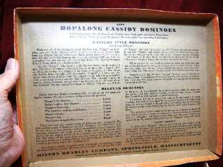 1950 MILTON BRADLEY HOPALONG CASSIDY DOMINOES SET  