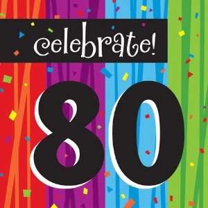  Milestone Celebrations 80th Birthday Lunch Napkins 16 Pack 