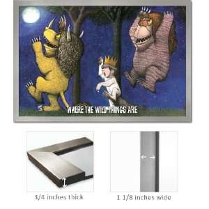 Silver Framed Where The Wild Things Are Poster Under Moon 5119  