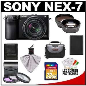 Sony Alpha NEX 7 Digital Camera Body & E 18 55mm OSS Lens (Black) with 