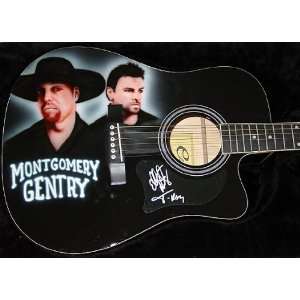 MONTGOMERY GENTRY Autographed Airbrushed Acoustic Guitar