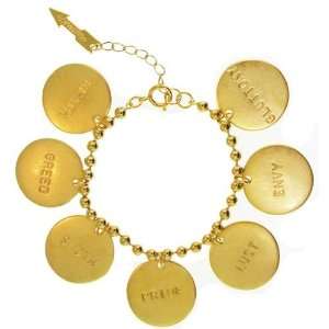  the 7 Deadly Sins Charm Bracelet In Gold with Matte Finish 