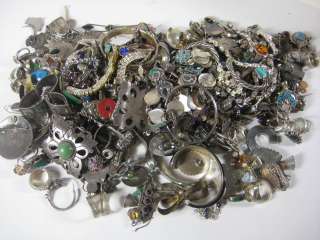   Wholesale Lot Scrap Sterling Silver Jewelry Stones Chains Earrings